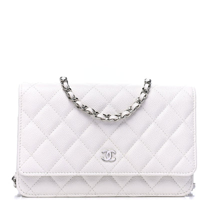 Chanel Caviar Quilted Wallet On Chain WOC White 1 of 4
