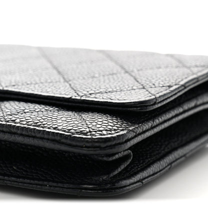 Chanel Caviar Quilted Wallet On Chain WOC Black 11 of 12