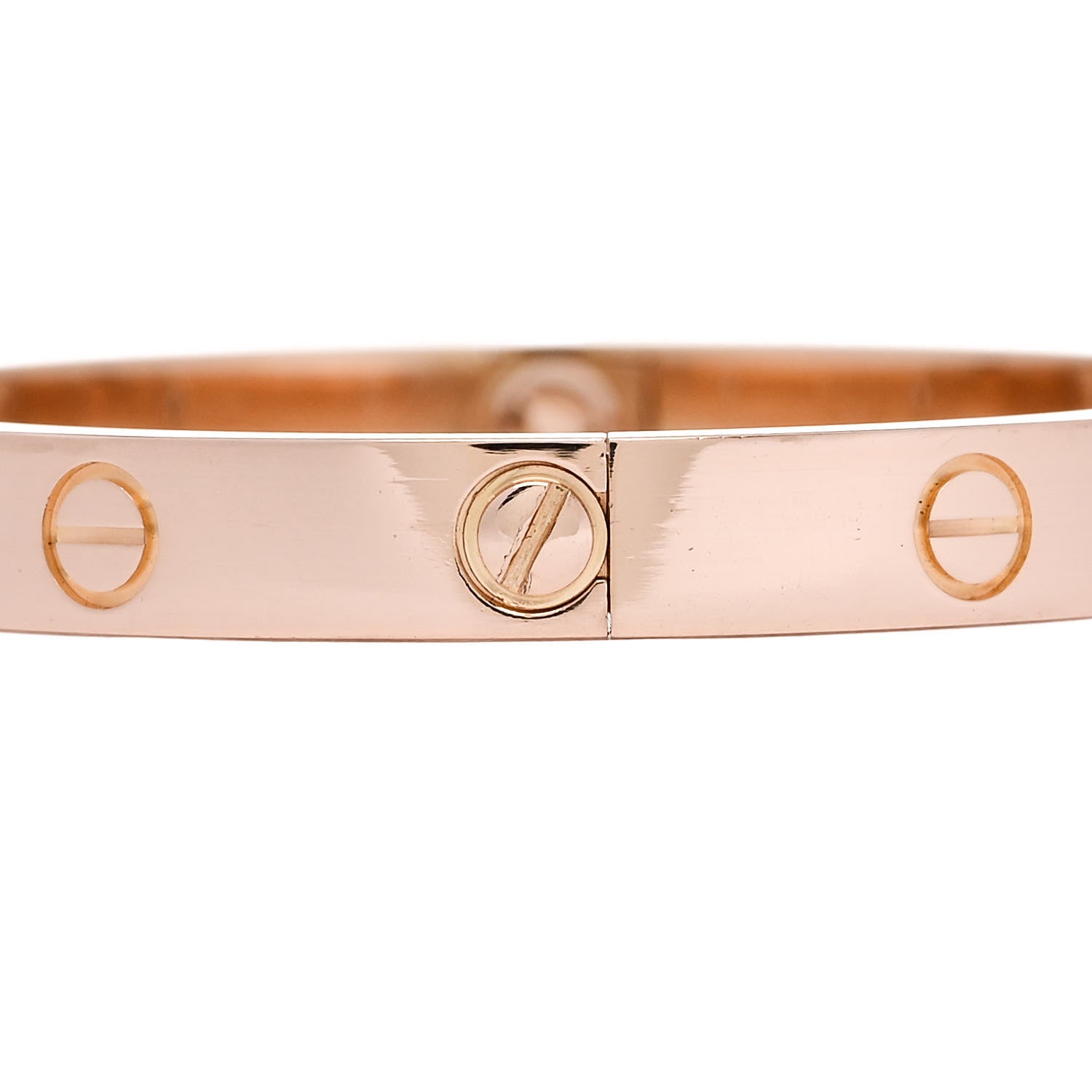Cartier 18K Pink Gold 4 Diamond LOVE Bracelet 16 5 of 8