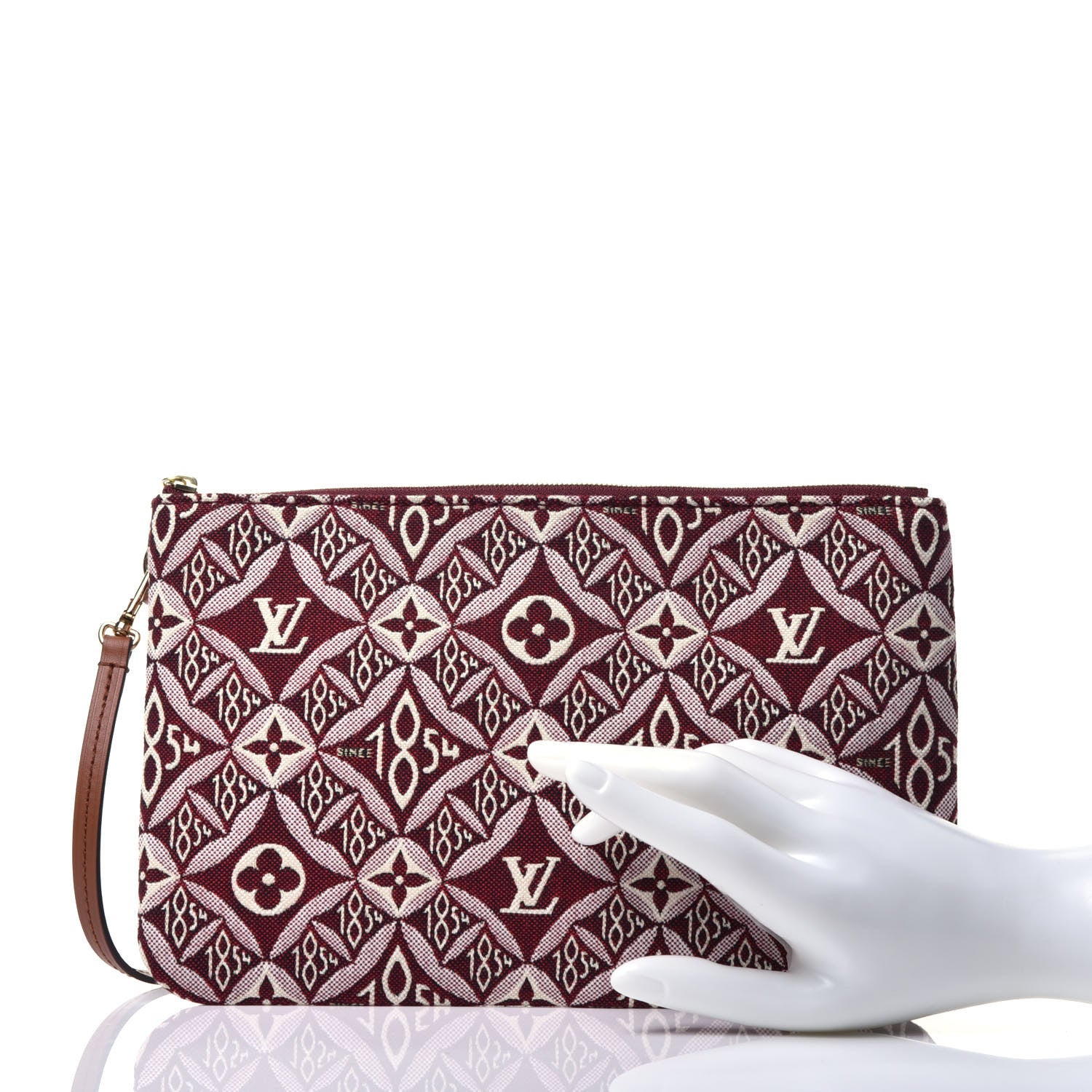 Louis Vuitton Jacquard Since 1854 Neverfull MM GM Pochette Bordeaux 2 of 7