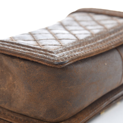 Chanel Nubuck Quilted Medium Boy Flap Brown 12 of 14