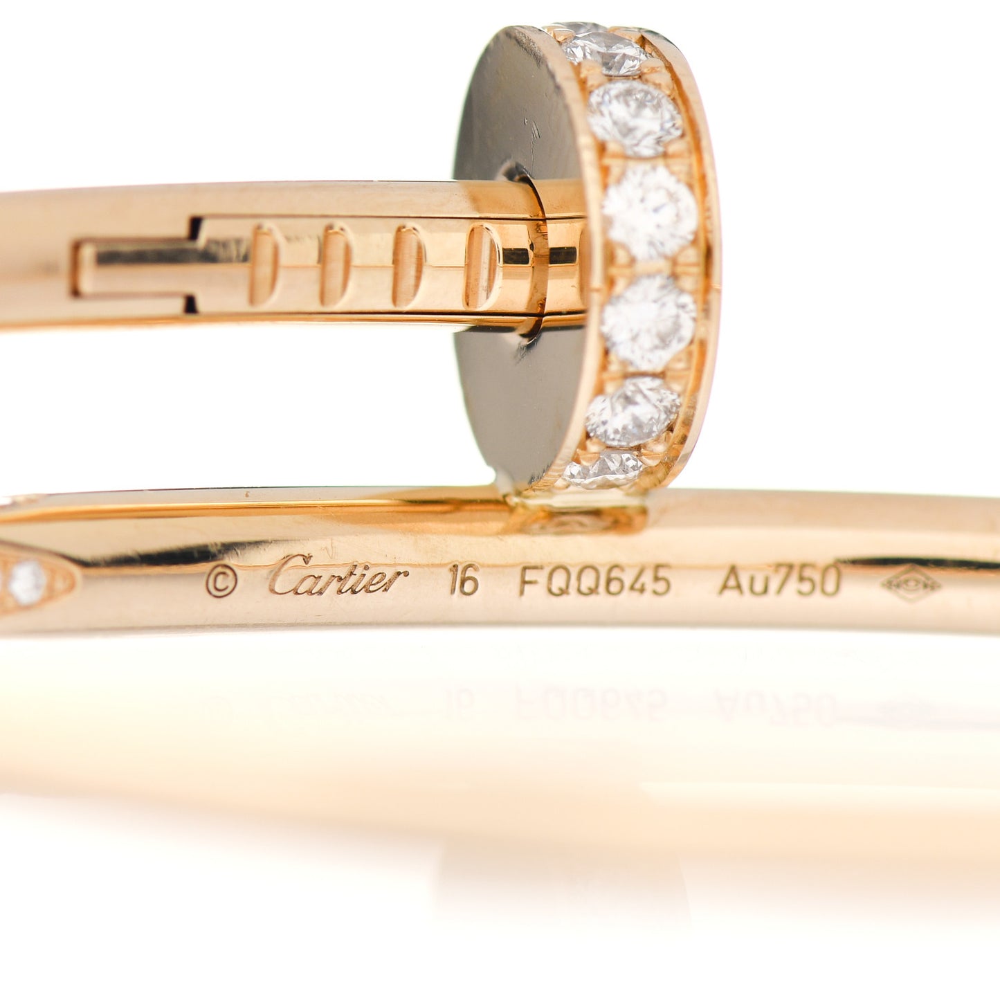 18K Yellow Gold Diamond Juste Un Clou Bracelet 16
