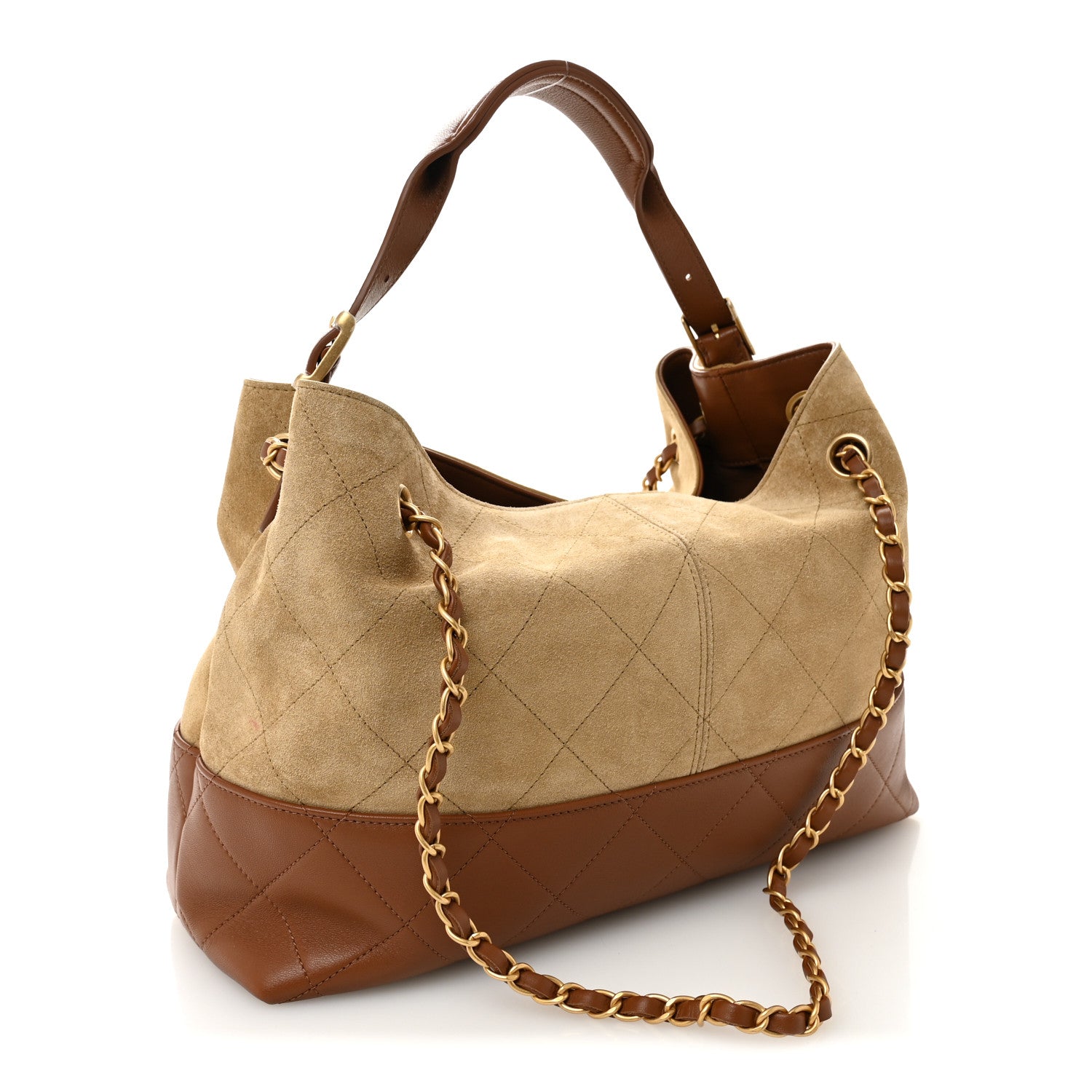 Chanel Suede Calfskin Shiny Lambskin Quilted Small Coco Base