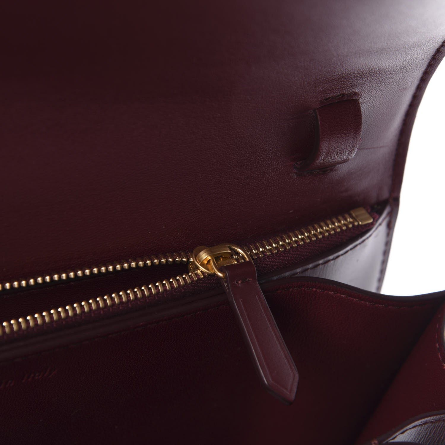 Celine Box Calfskin Medium Classic Box Flap Bag Burgundy 8 of 12