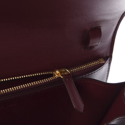 Celine Box Calfskin Medium Classic Box Flap Bag Burgundy 8 of 12