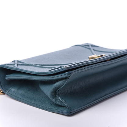 Christian Dior Grained Calfskin Medium Diorama Flap Bag Agave Green 7 of 13
