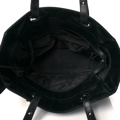 Chanel Coated Canvas Quilted Large Paris Biarritz Tote Black 6 of 11