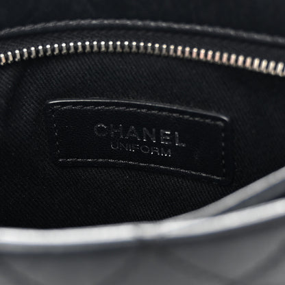 Chanel Aged Calfskin Quilted Crossbody Bag Black 6 of 9