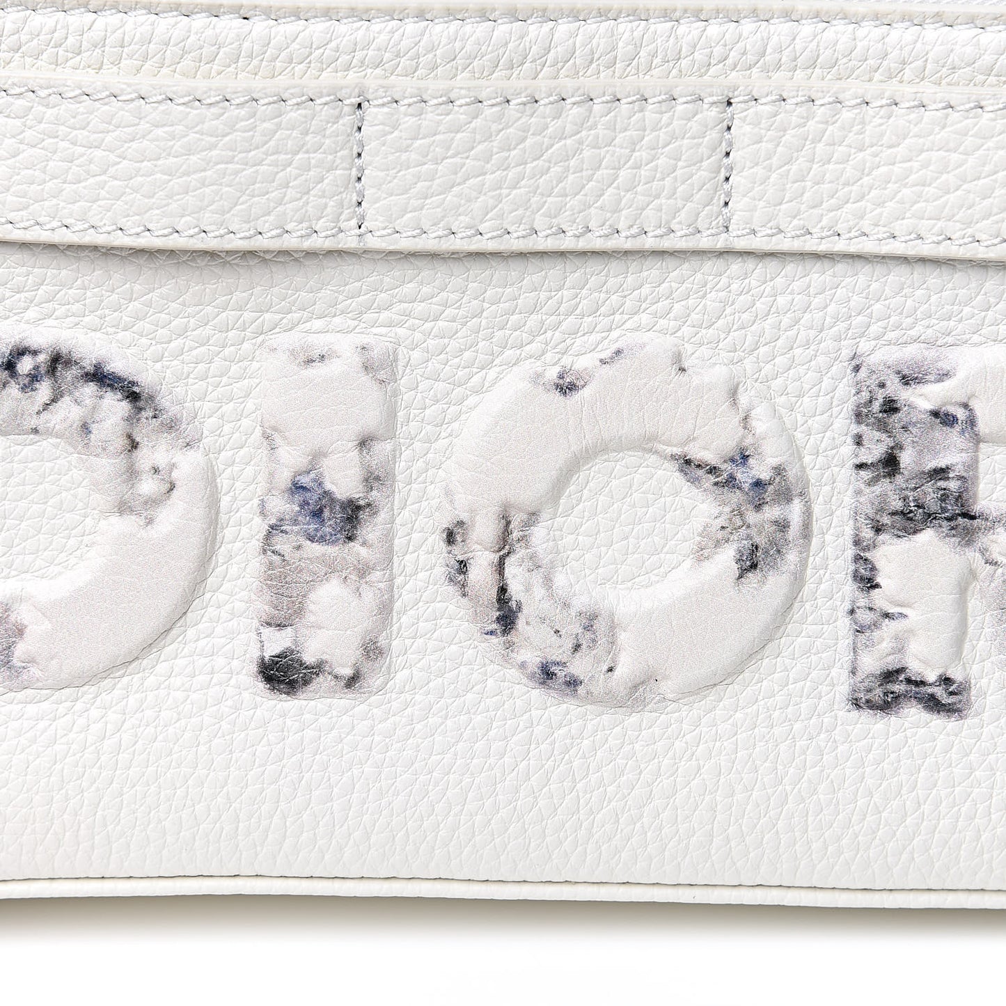 X DANIEL ARSHAM Grained Calfskin Safari Messenger White