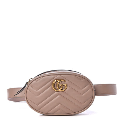 Gucci Calfskin Matelasse GG Marmont Belt Bag 85 34 Porcelain Rose 1 of 7