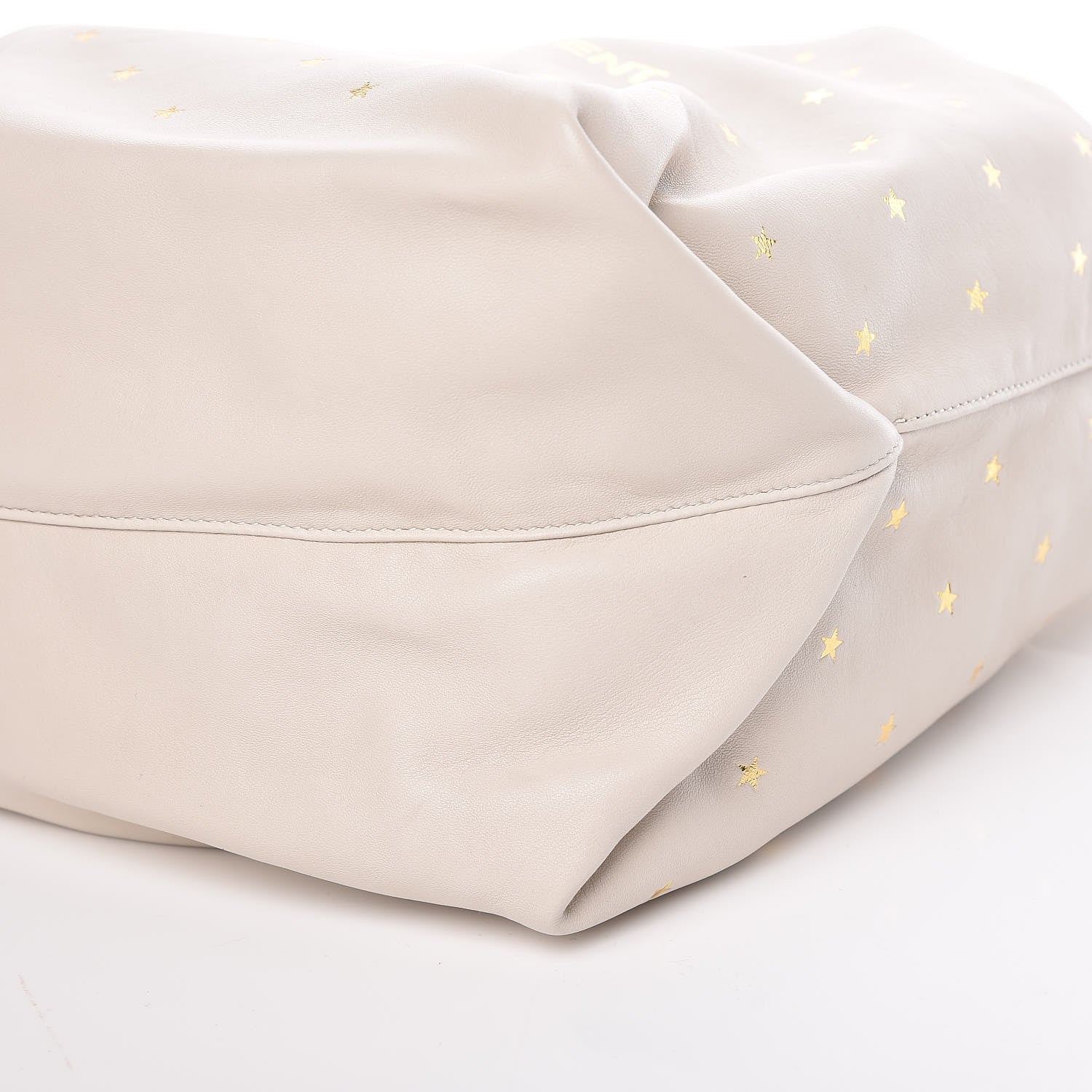 Saint Laurent Lambskin Star Printed Teddy Drawstring Bag White 11 of 11