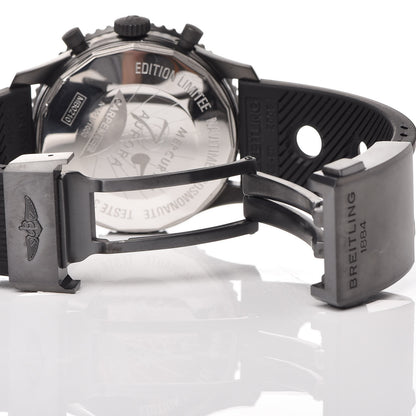 Breitling Black Steel Rubber 43mm Navitimer Cosmonaute Chronograph Automatic Watch Black MB0210B6 6 of 13