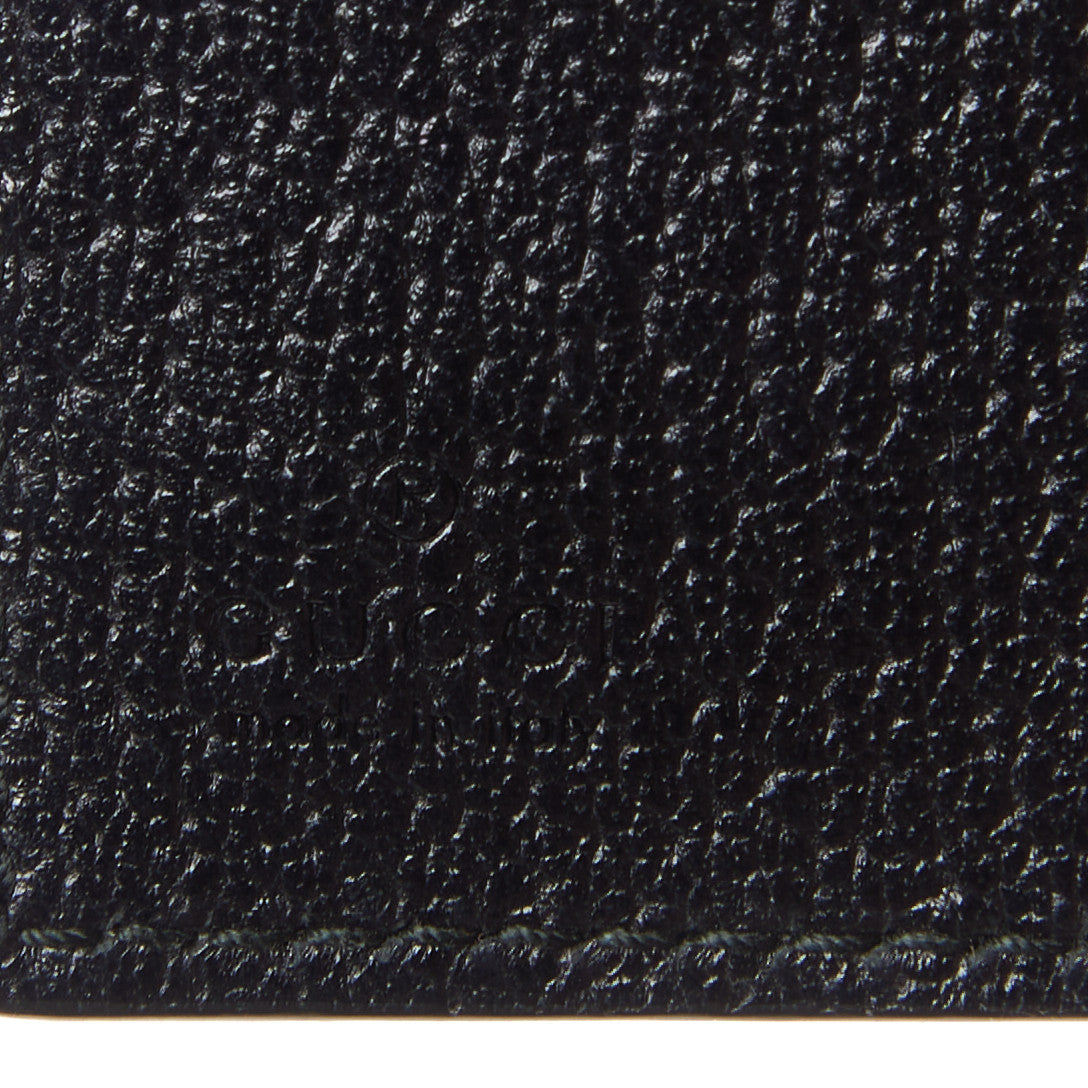 Calfskin Boar Effect GG Marmont Card Case Black