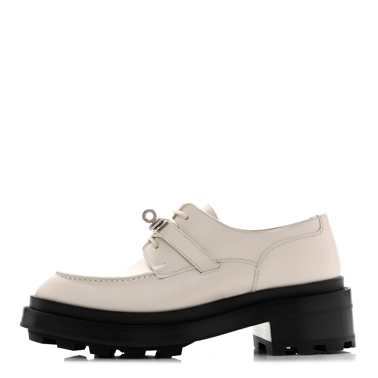 Glossed Calfskin First Derby 36.5 Beige Glaise