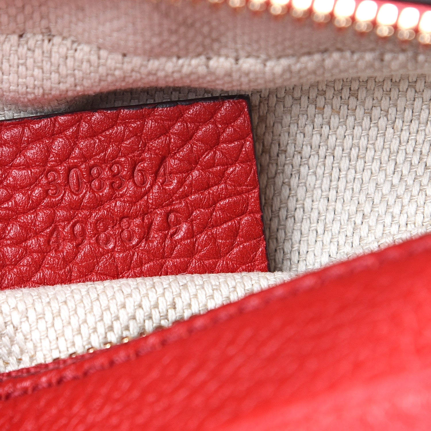 Gucci Pebbled Calfskin Small Soho Disco Bag Tabasco Red 6 of 9