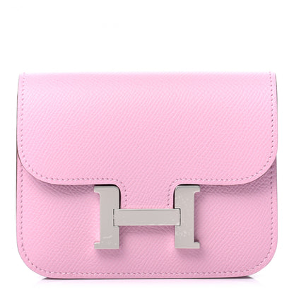 Hermes Epsom Constance Slim Wallet Mauve Sylvestre 3 of 8
