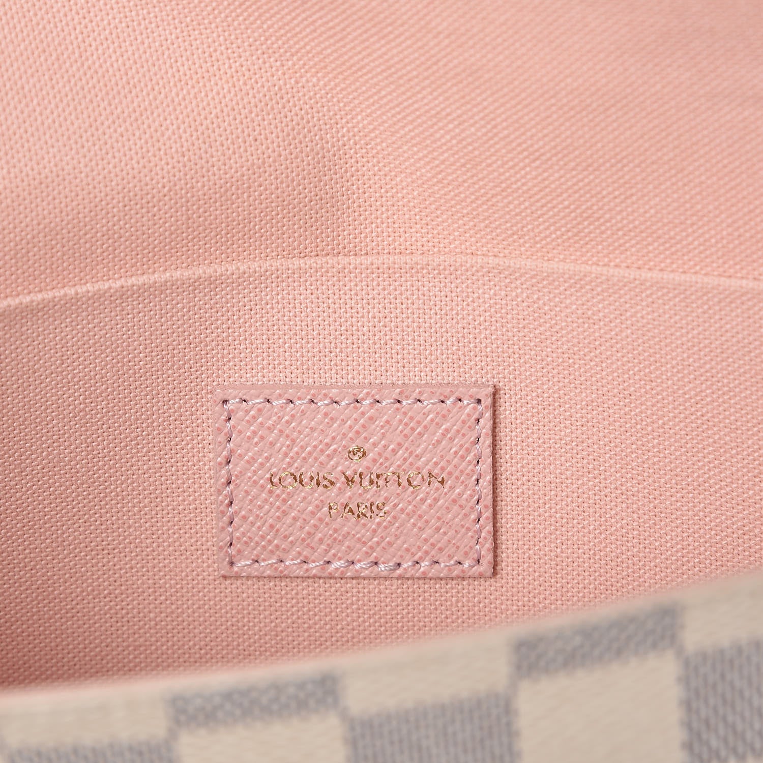 Louis Vuitton Damier Azur Pochette Felicie Chain Wallet Rose Ballerine 7 of 9