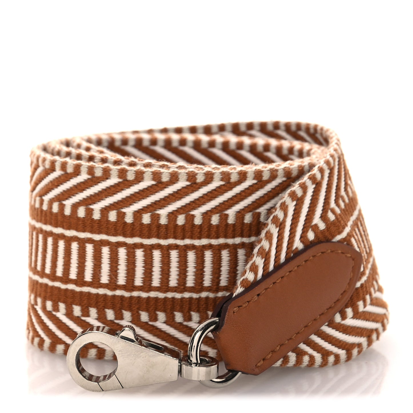 Toile Swift 50mm Sangle Cavale Shoulder Strap Ecru Beige Gold