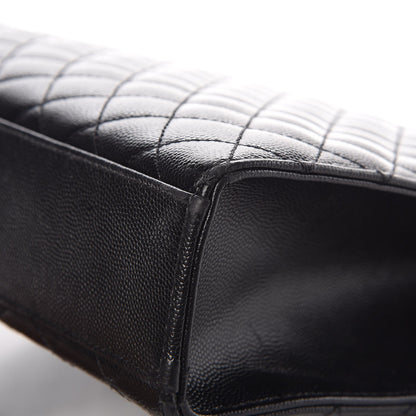 Saint Laurent Grain De Poudre Textured Mixed Matelasse Large Triquilt Monogram Monochrome Satchel Black 10 of 11