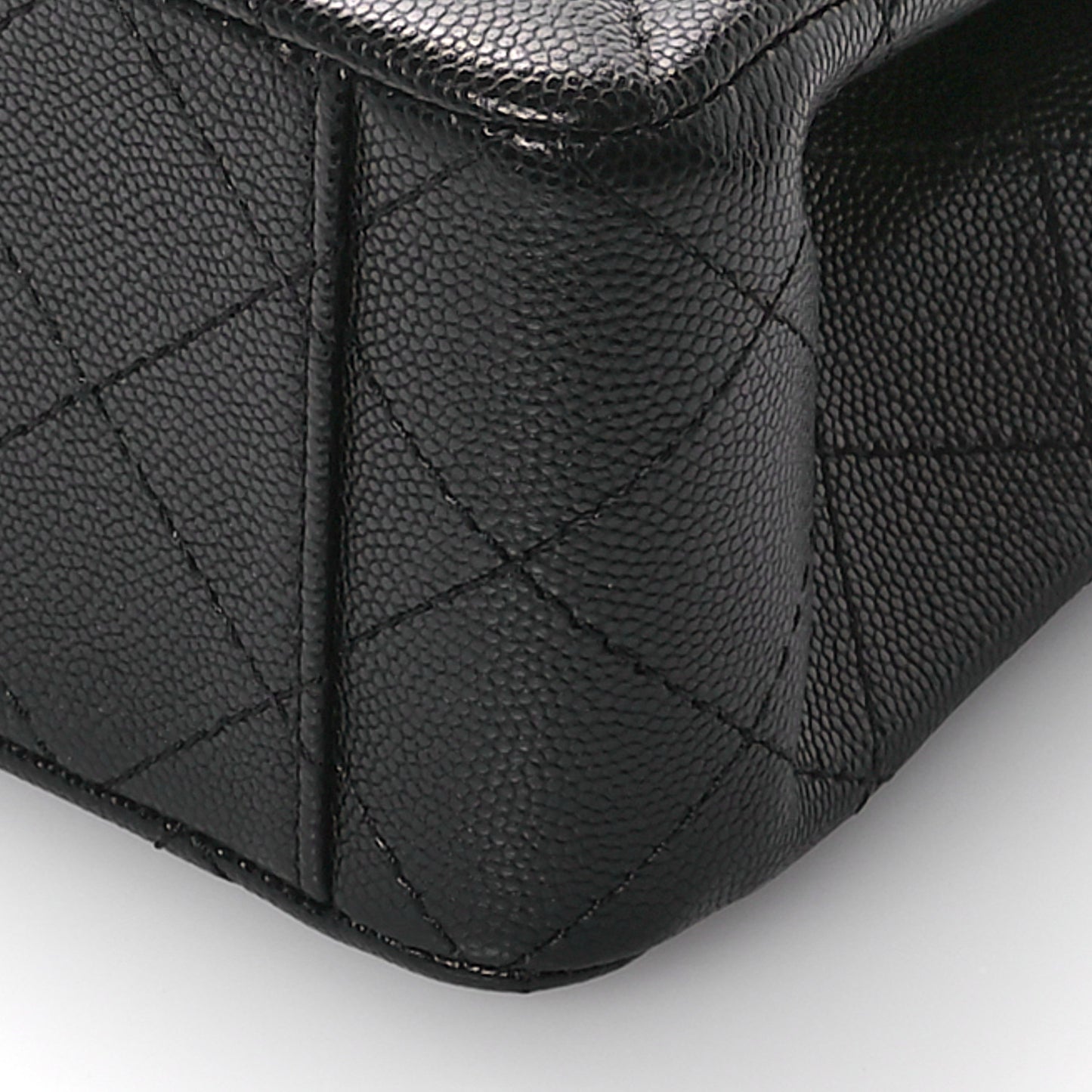 Caviar Quilted 31 Rue Cambon Top Handle Flap Black