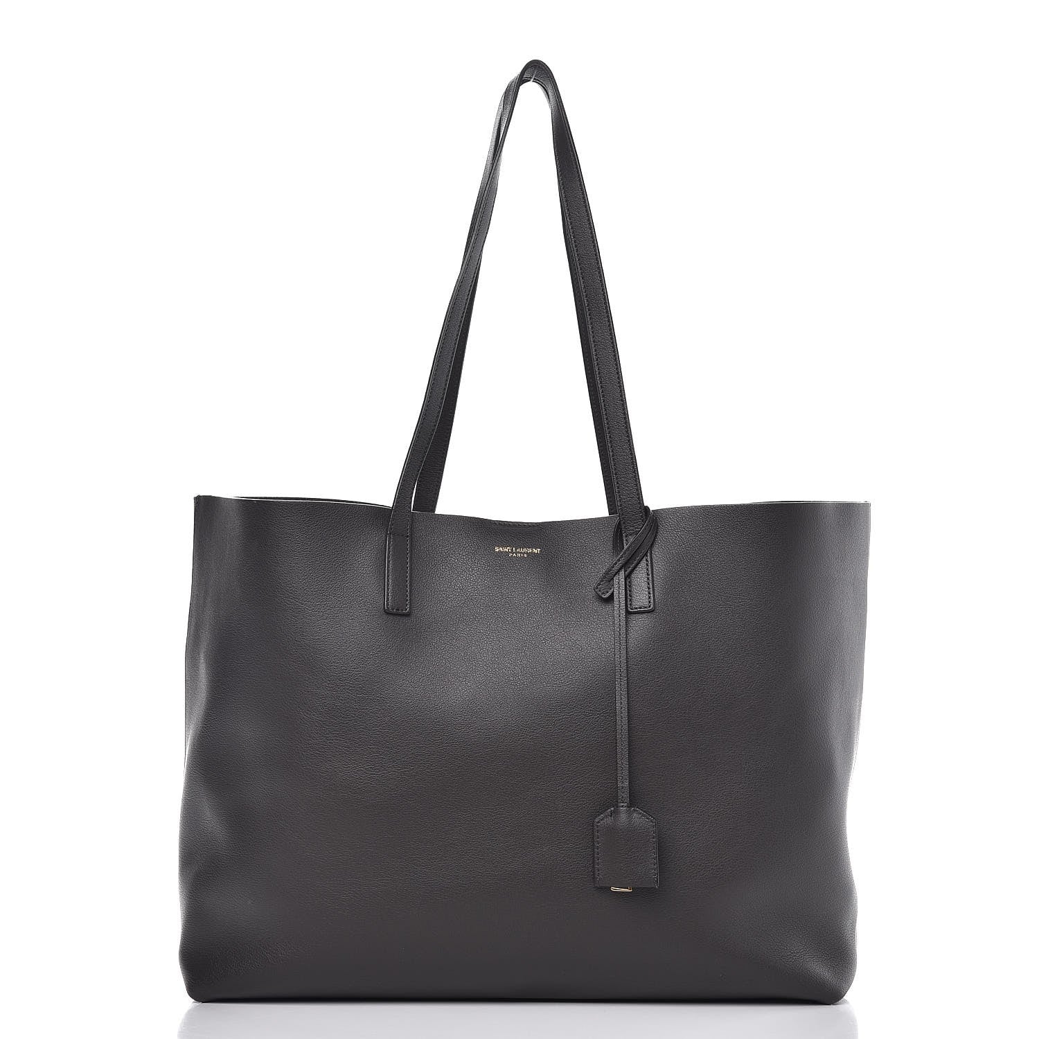 Saint Laurent Calfskin Large Shopping Tote Dark Grey 1 of 8