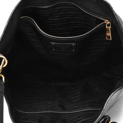 Prada Vitello Daino Shopping Tote Black 4 of 8