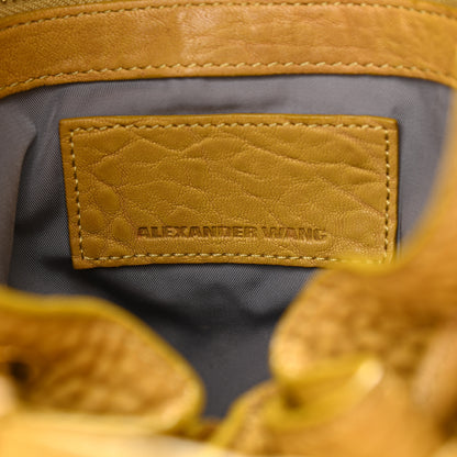 Alexander Wang Pebbled Lambskin Diego Bucket Bag Yellow 10 of 13