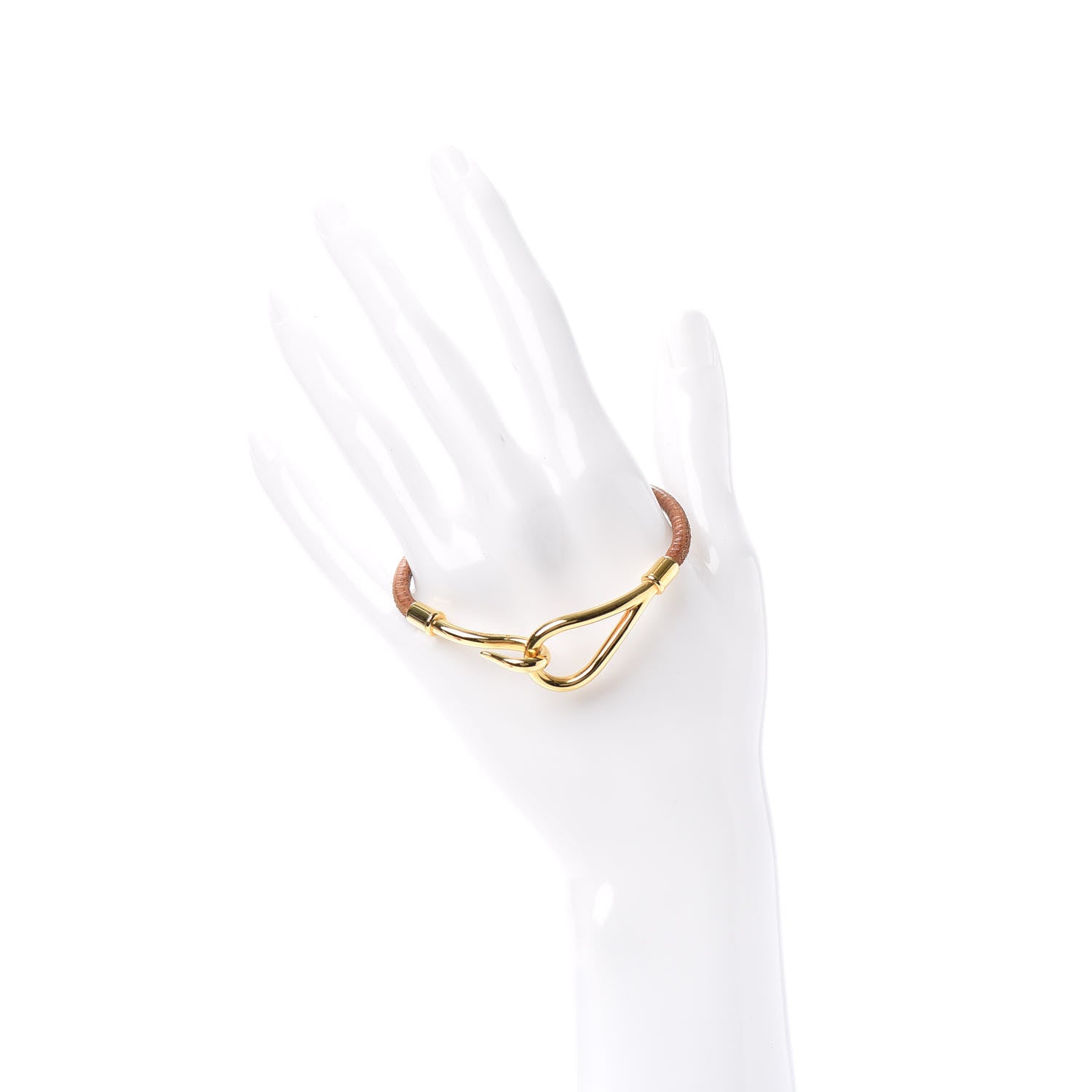 Hermes Natural Bridle Jumbo Hook Bracelet Bouton 2 of 5