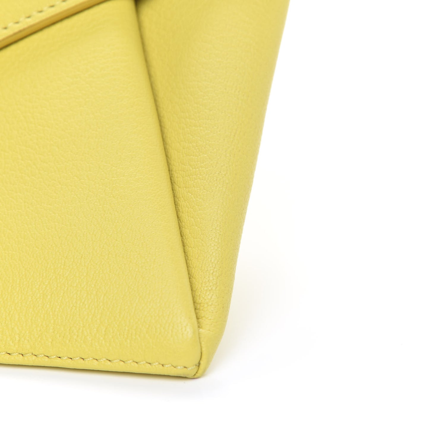 Sugar Goatskin Medium Antigona Envelope Clutch Yellow