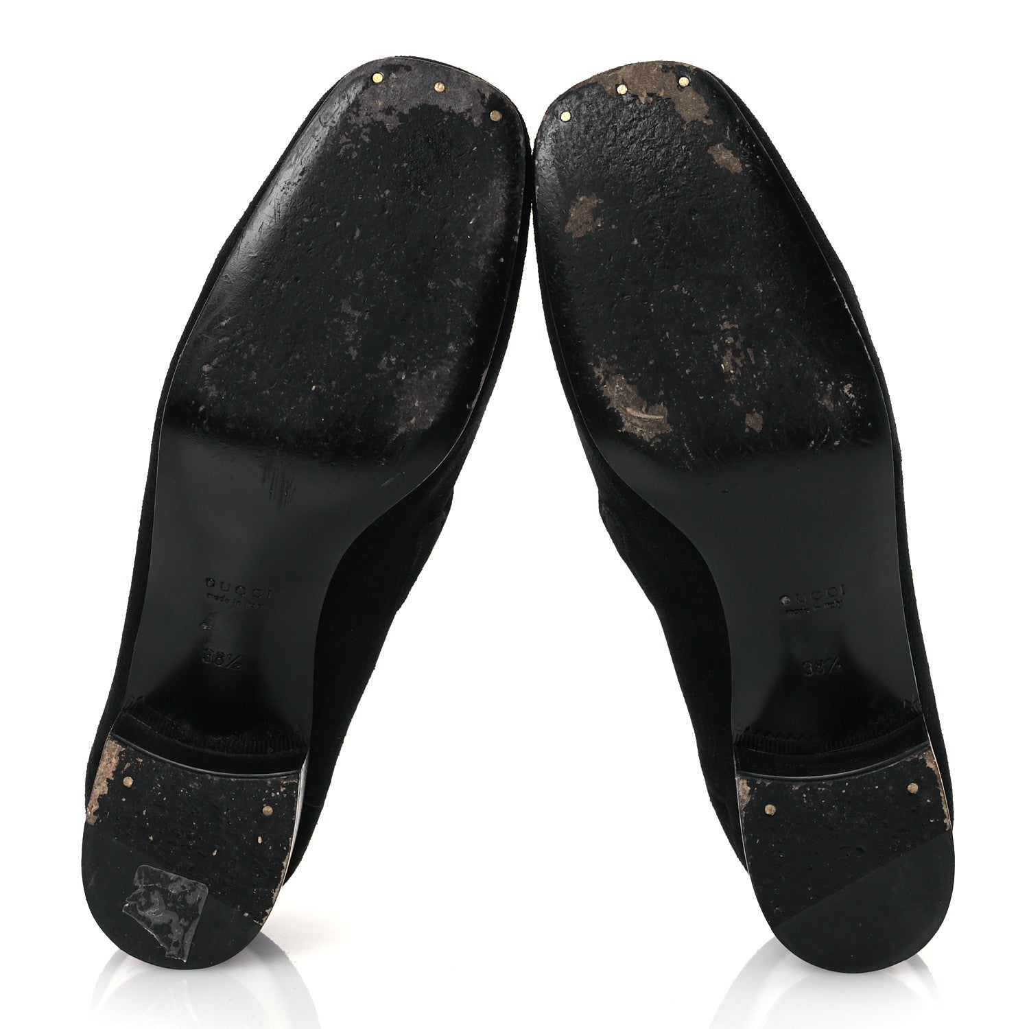 Gucci Suede Web Womens Loafers 38.5 Black 7 of 15