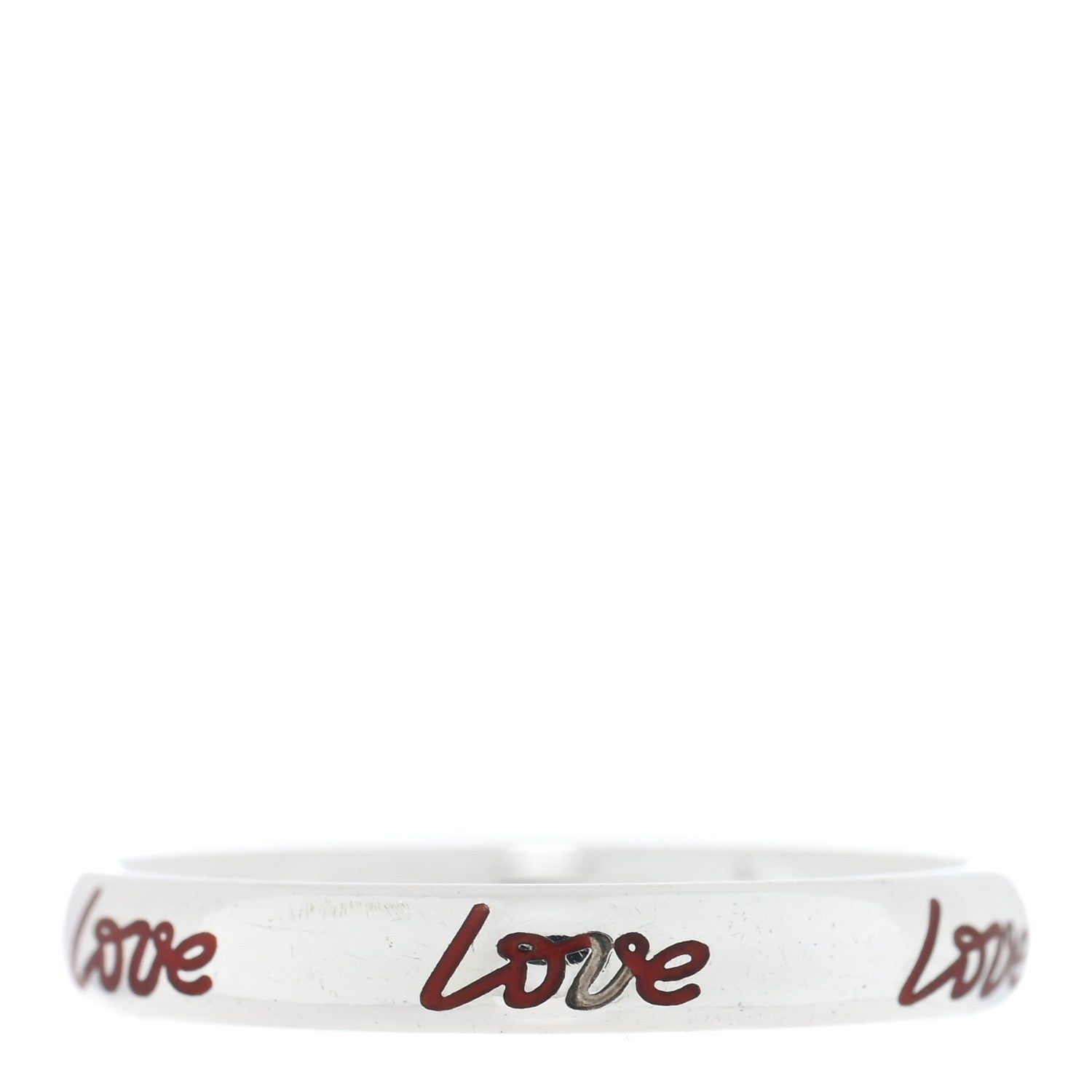 Tiffany Sterling Silver Enamel Paloma Picasso Love Band Ring 50 5.5 3 of 4