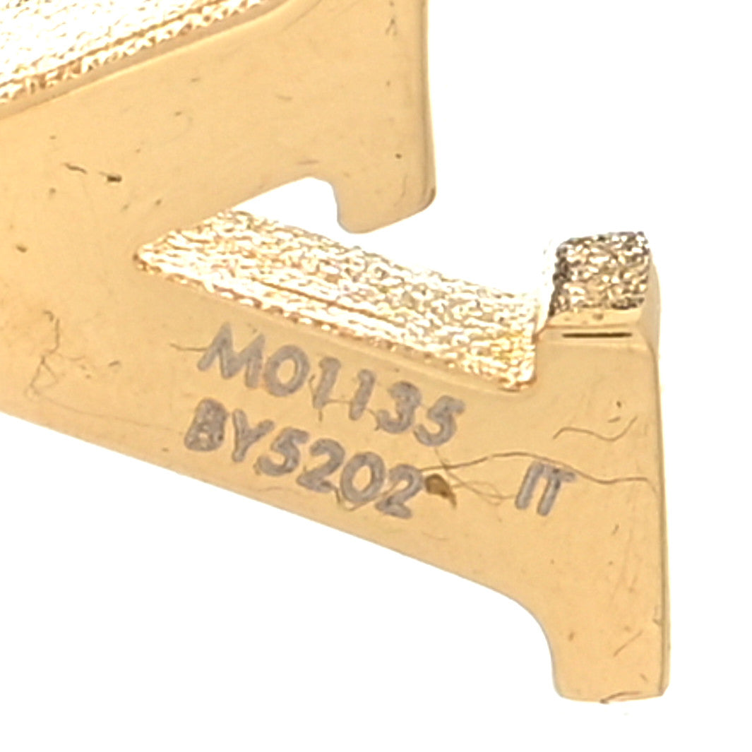 Metal Enamel LV Iconic Earrings Gold