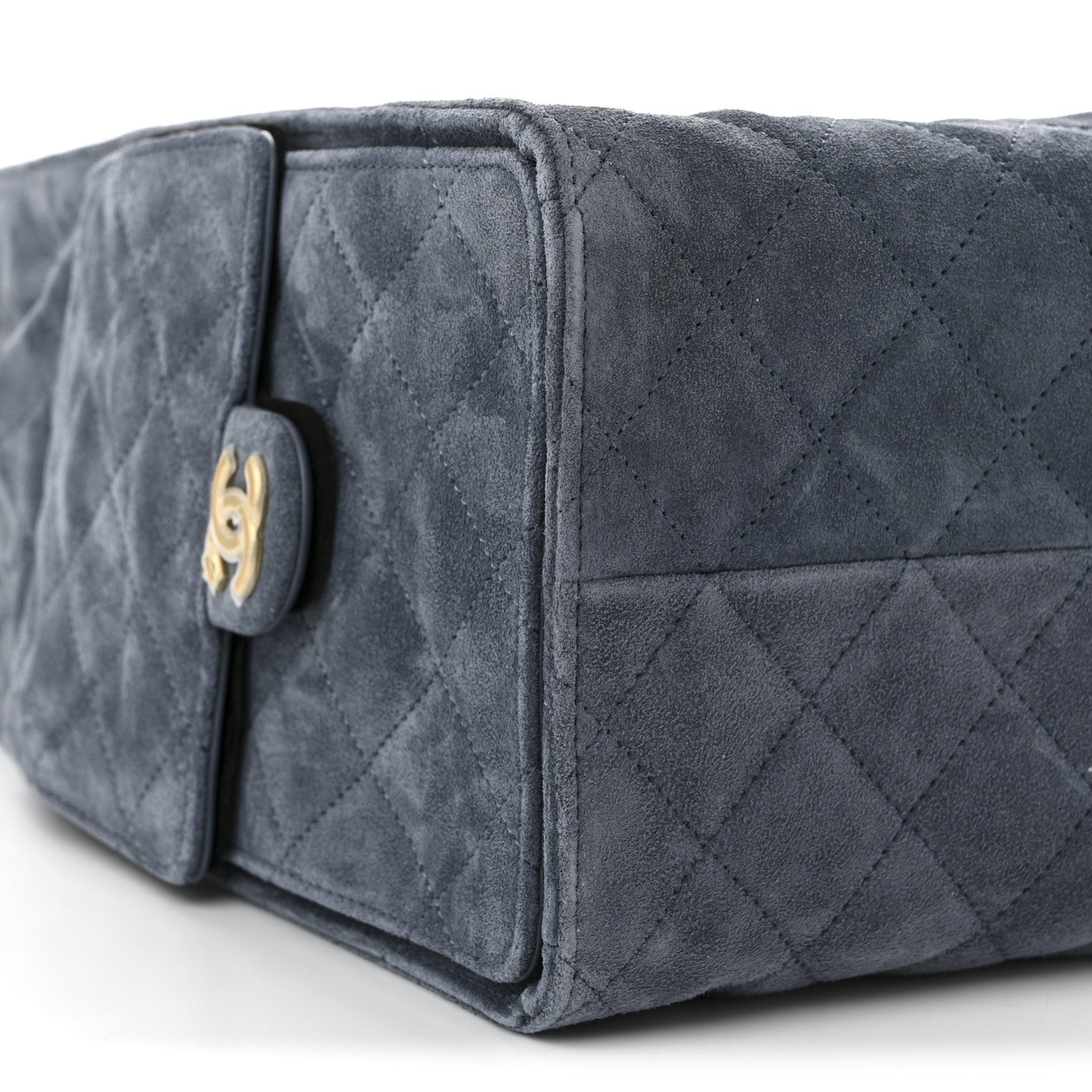 Chanel Suede Quilted Medium Chanel 25 Handbag Blue 10 of 12