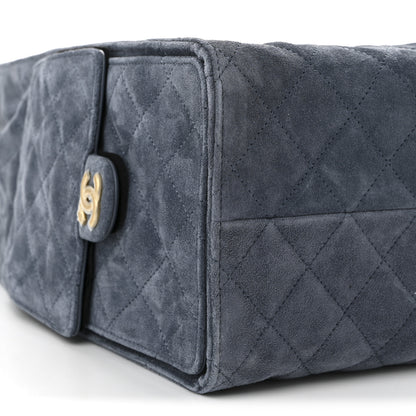 Chanel Suede Quilted Medium Chanel 25 Handbag Blue 10 of 12