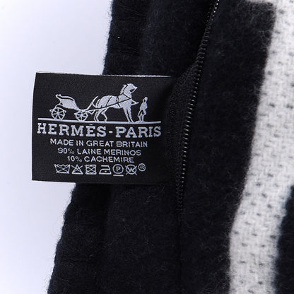 Hermes Wool Cashmere Avalon III Pillow PM Ecru Black 3 of 3