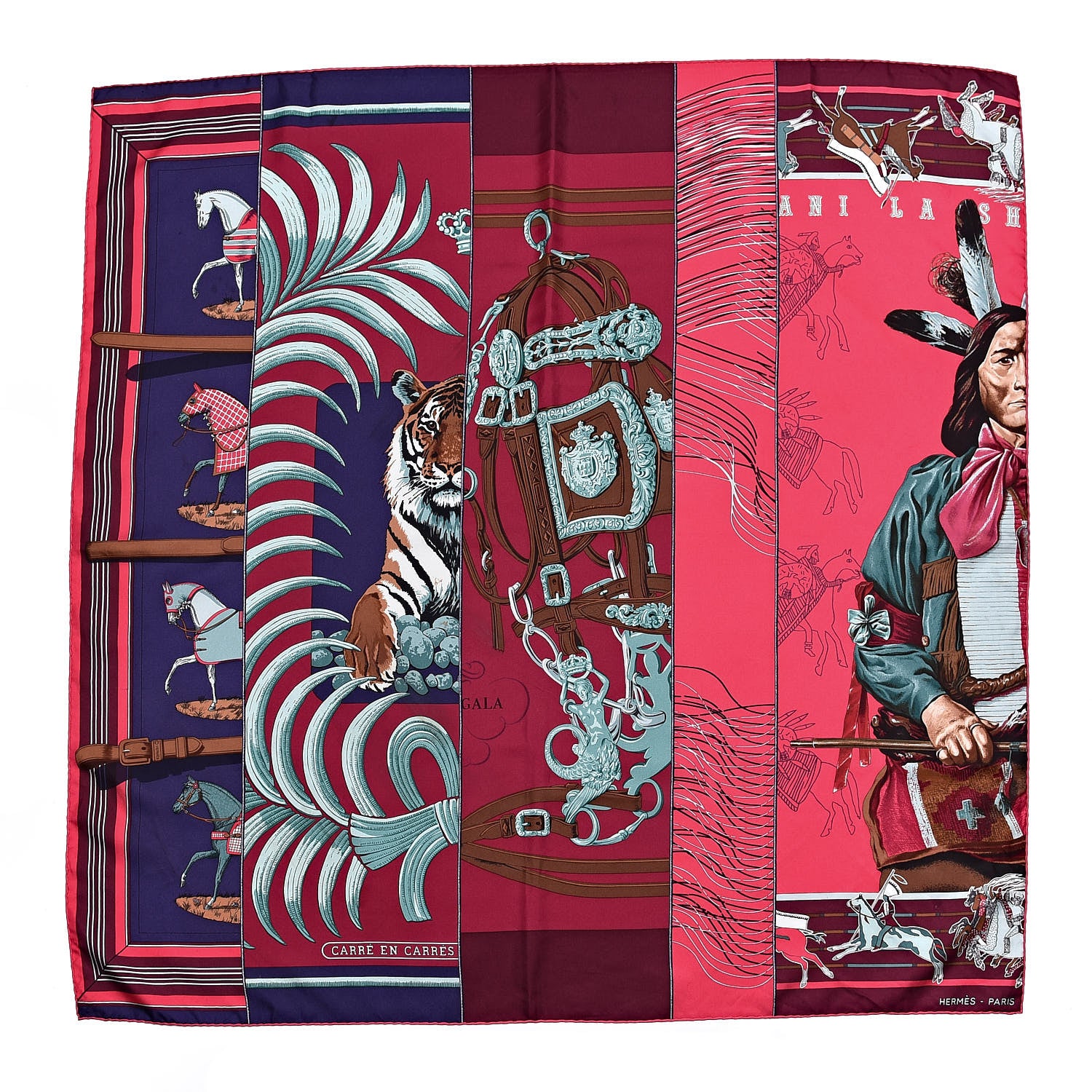 Hermes Silk Jersey Carre En Carres Scarf 90 1 of 9