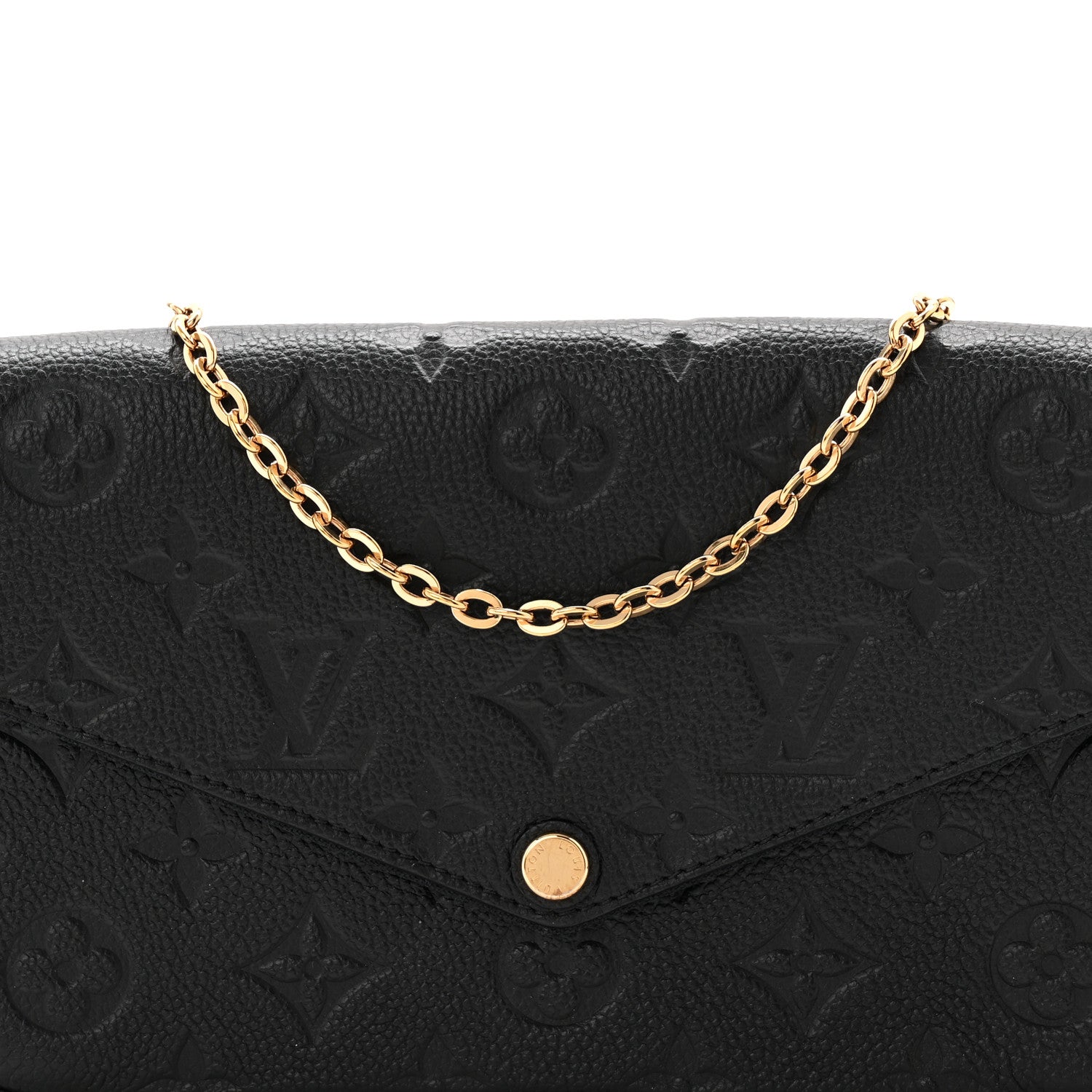 Louis Vuitton Empreinte Pochette Felicie Chain Wallet Black 9 of 11