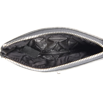 Chanel Metallic Sheepskin Quilted Small Pouch Dark Silver 5 of 8