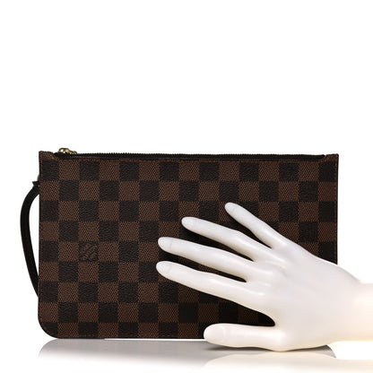 Louis Vuitton Damier Ebene Neverfull MM GM Pochette 2 of 9