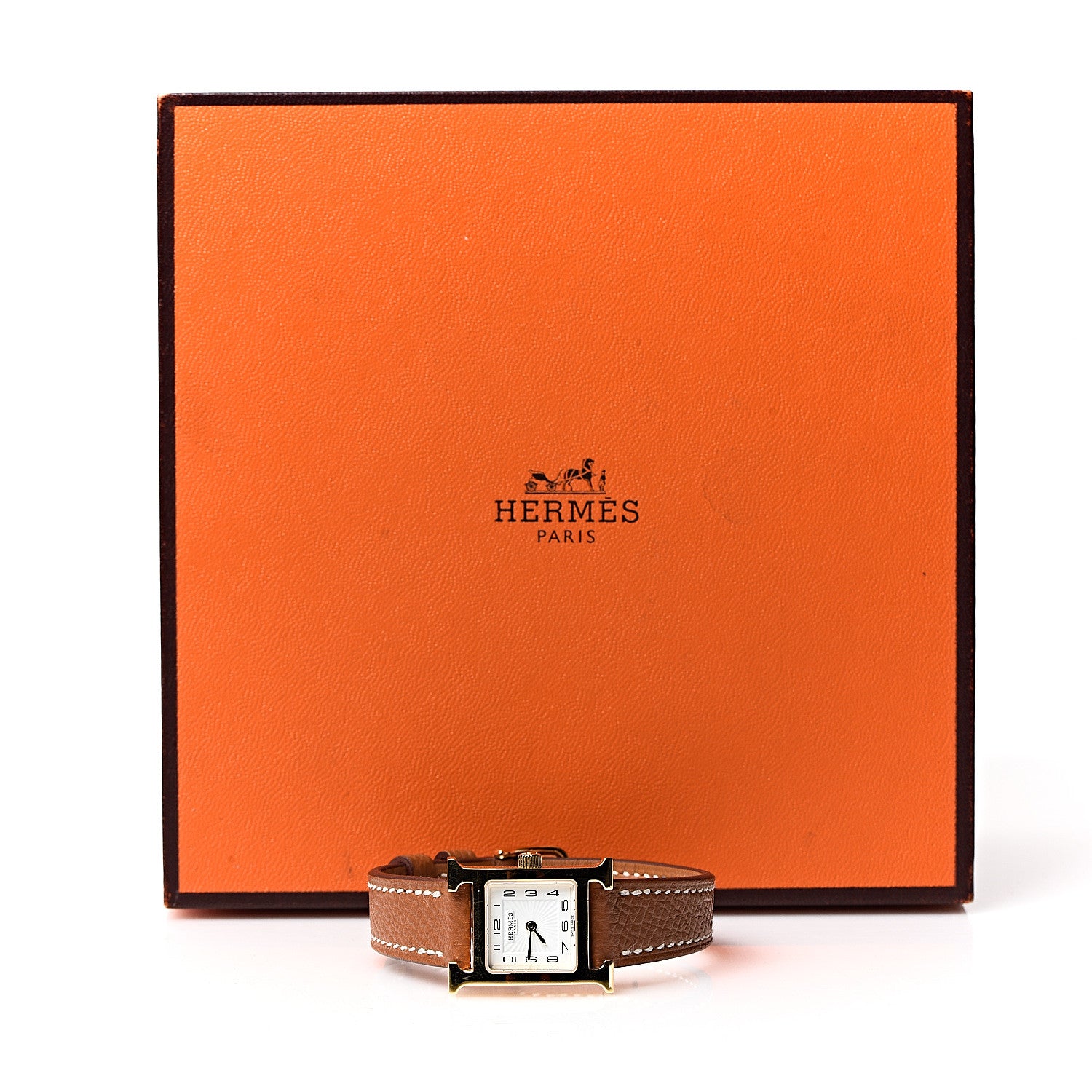 Hermes Stainless Steel Epsom 17.2mm Heure H Hour Quartz Watch Gold 7 of 7
