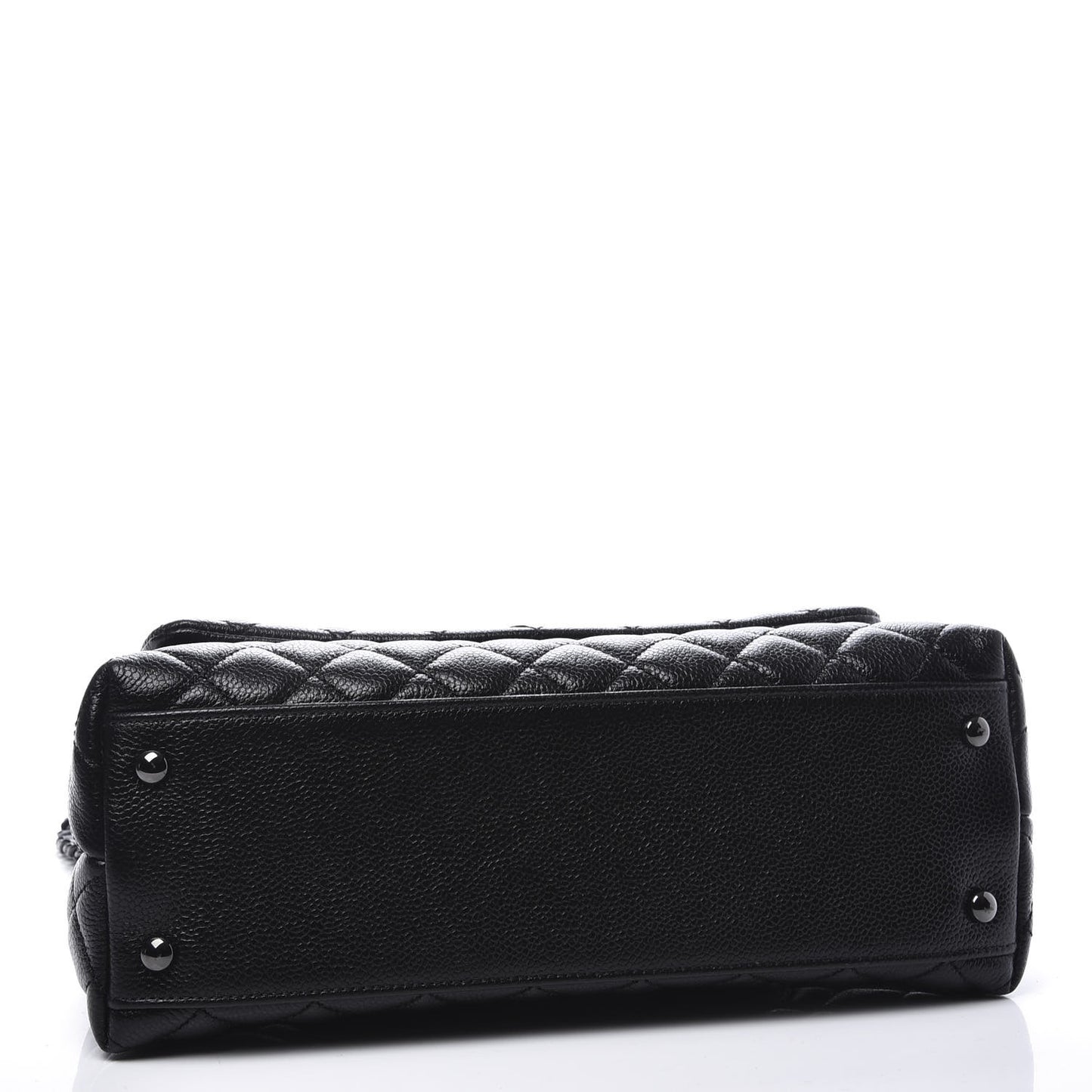 Caviar Quilted Small Coco Handle Flap So Black