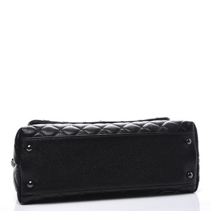 Chanel Caviar Quilted Small Coco Handle Flap So Black 3 of 10