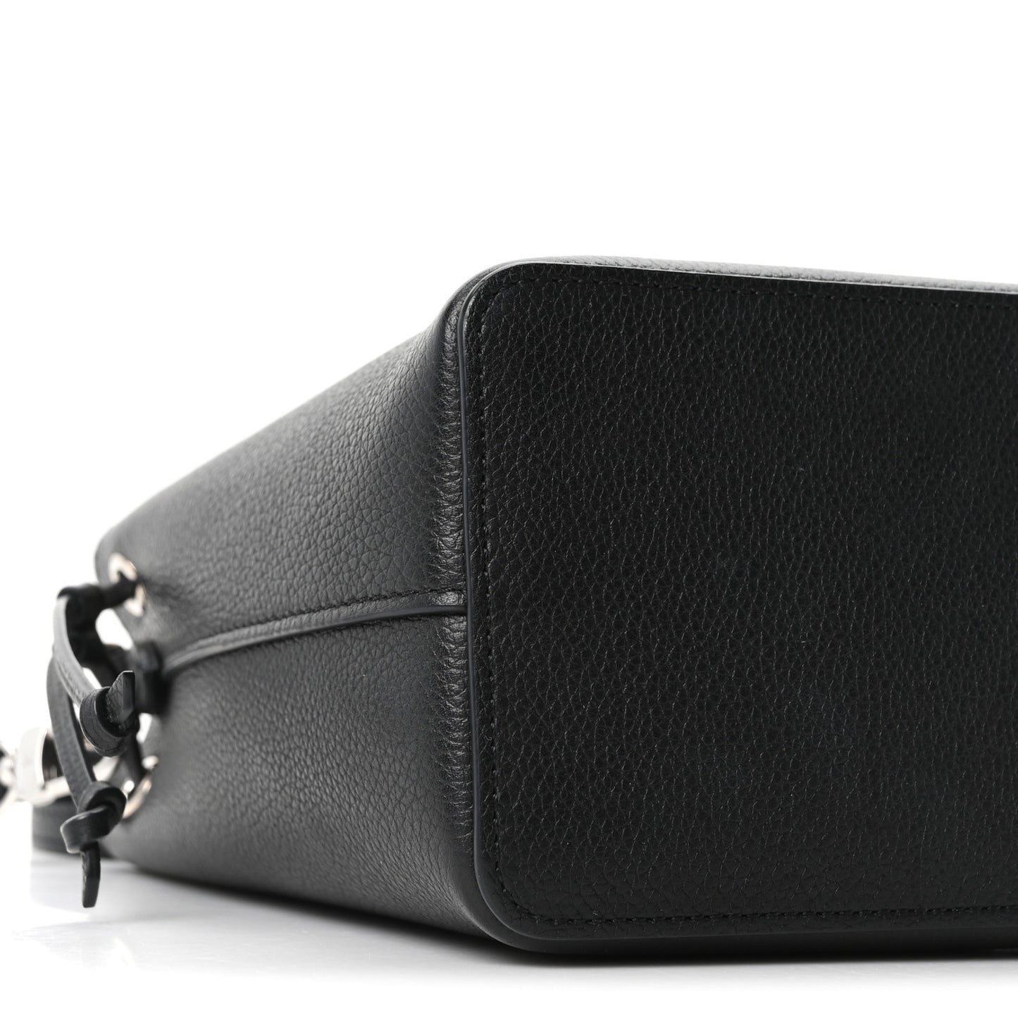 Calfskin Nano Lockme Bucket Black