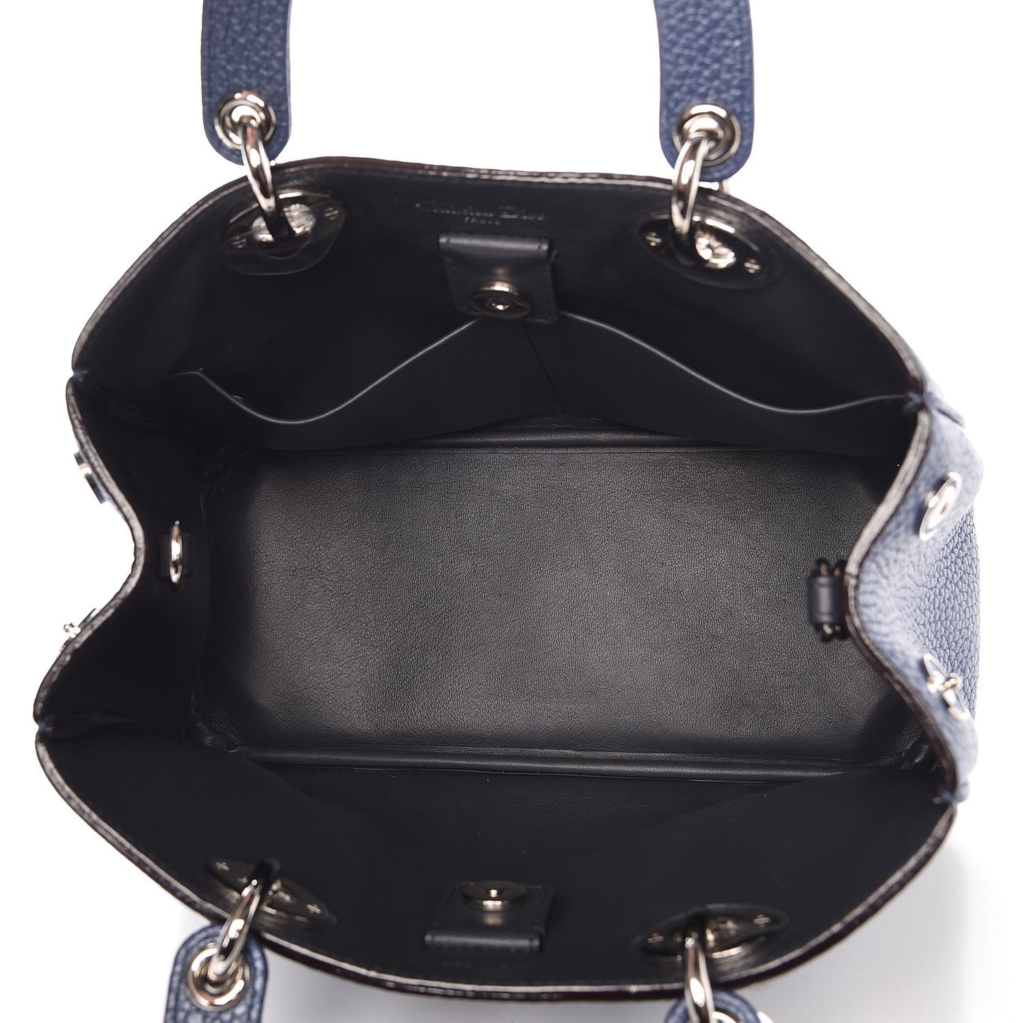 Metallic Bullcalf Small Diorissimo Blue