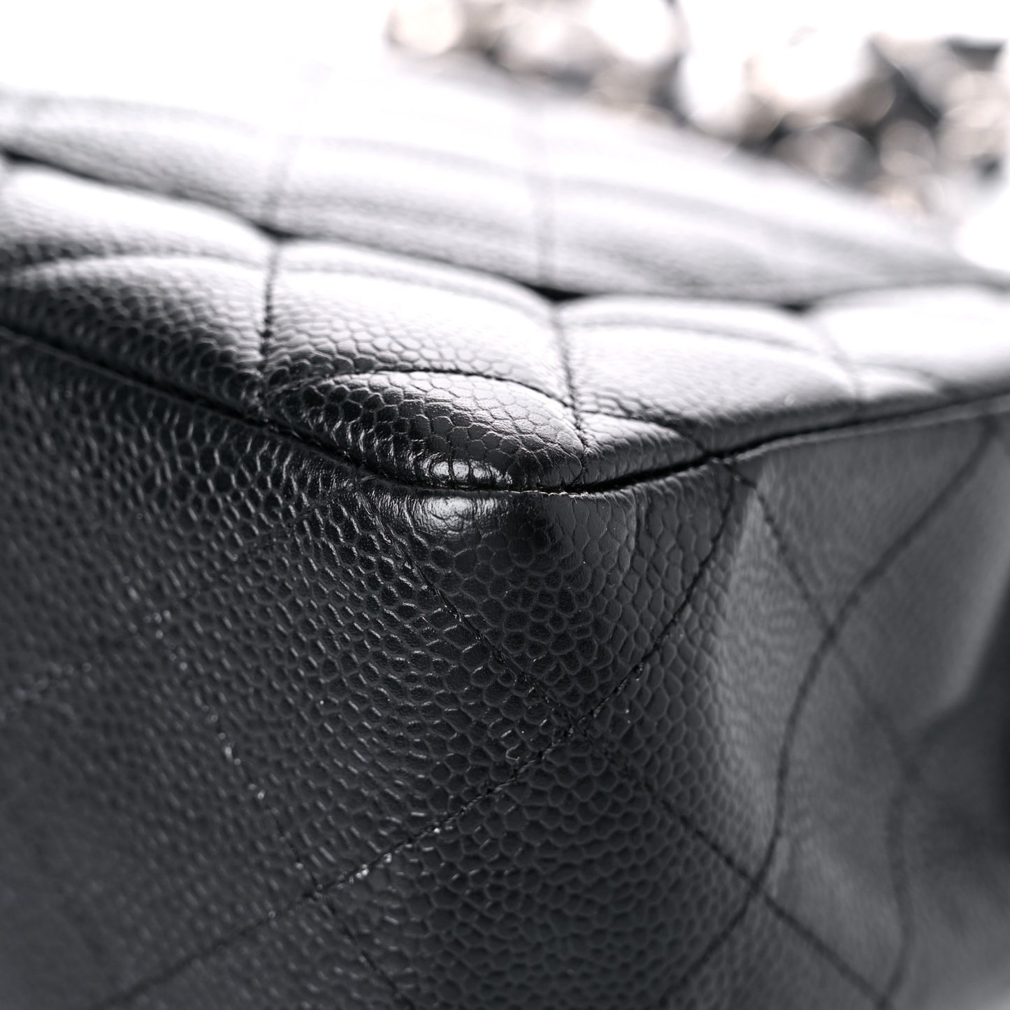 Caviar Quilted Jumbo Single Flap Black