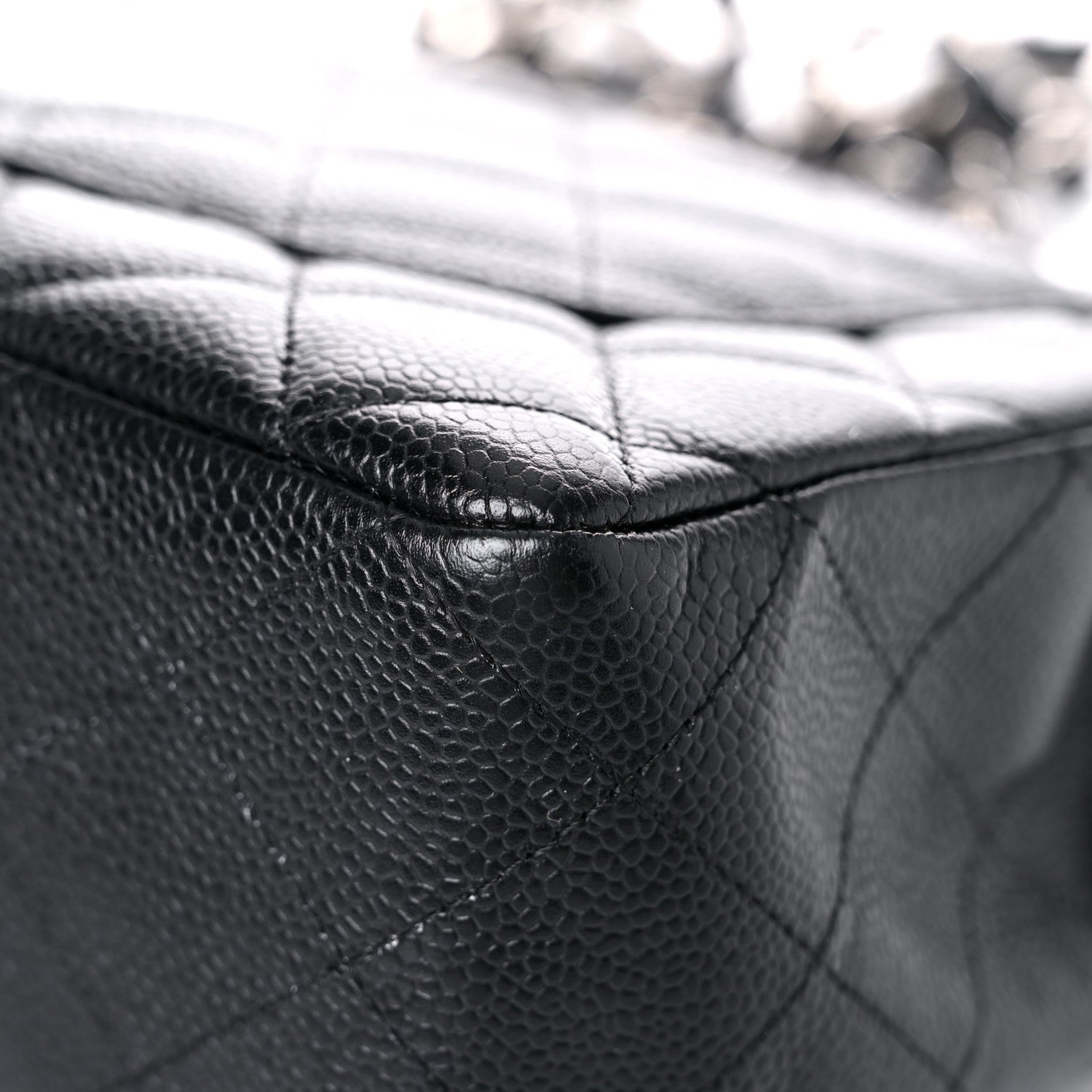 Chanel Caviar Quilted Jumbo Single Flap Black 11 of 24