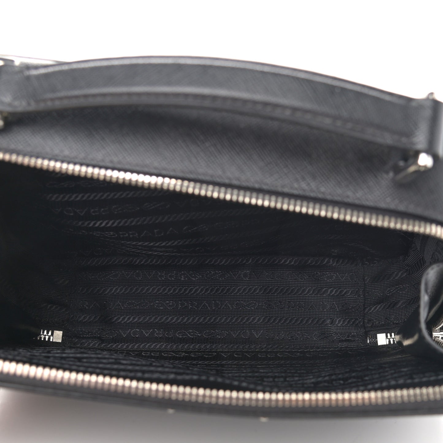 Saffiano Travel Medium Brique Crossbody Bag Black