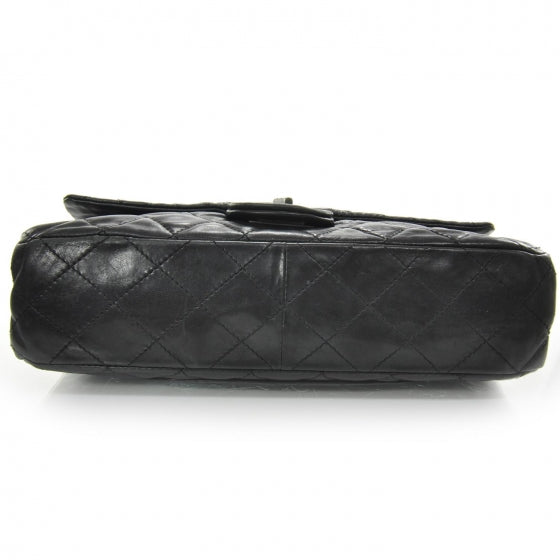 Chanel Distressed Leather 2.55 Reissue 227 Jumbo Flap Black 4 of 8