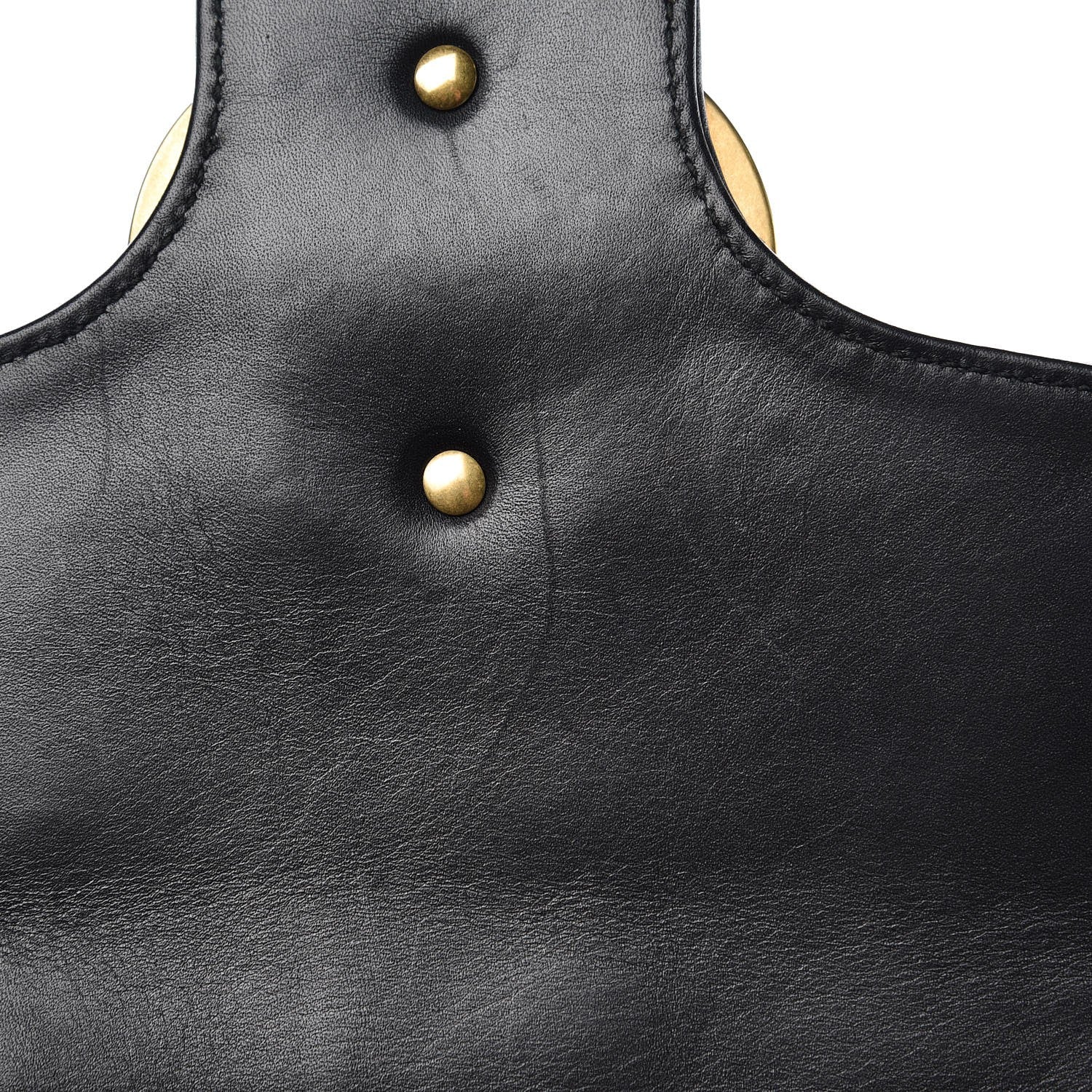 Gucci Calfskin Matelasse Studded Medium GG Marmont Shoulder Bag Black 8 of 12