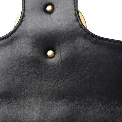 Gucci Calfskin Matelasse Studded Medium GG Marmont Shoulder Bag Black 8 of 12